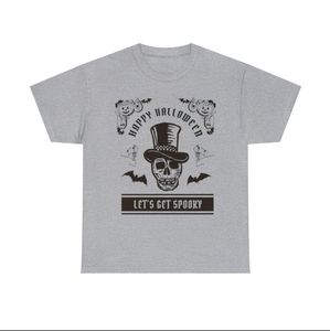 "Happy Halloween: Let's Get Spooky with Our Dapper Skeleton Tee! 🎩🎃 Perfect fo